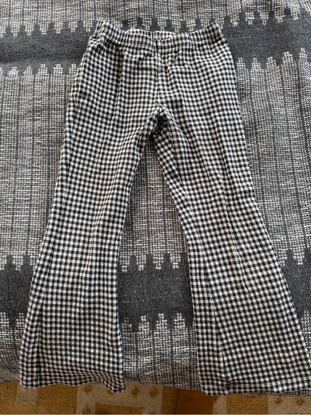 Hanna Andersson Black and White Gingham Stretch Pants